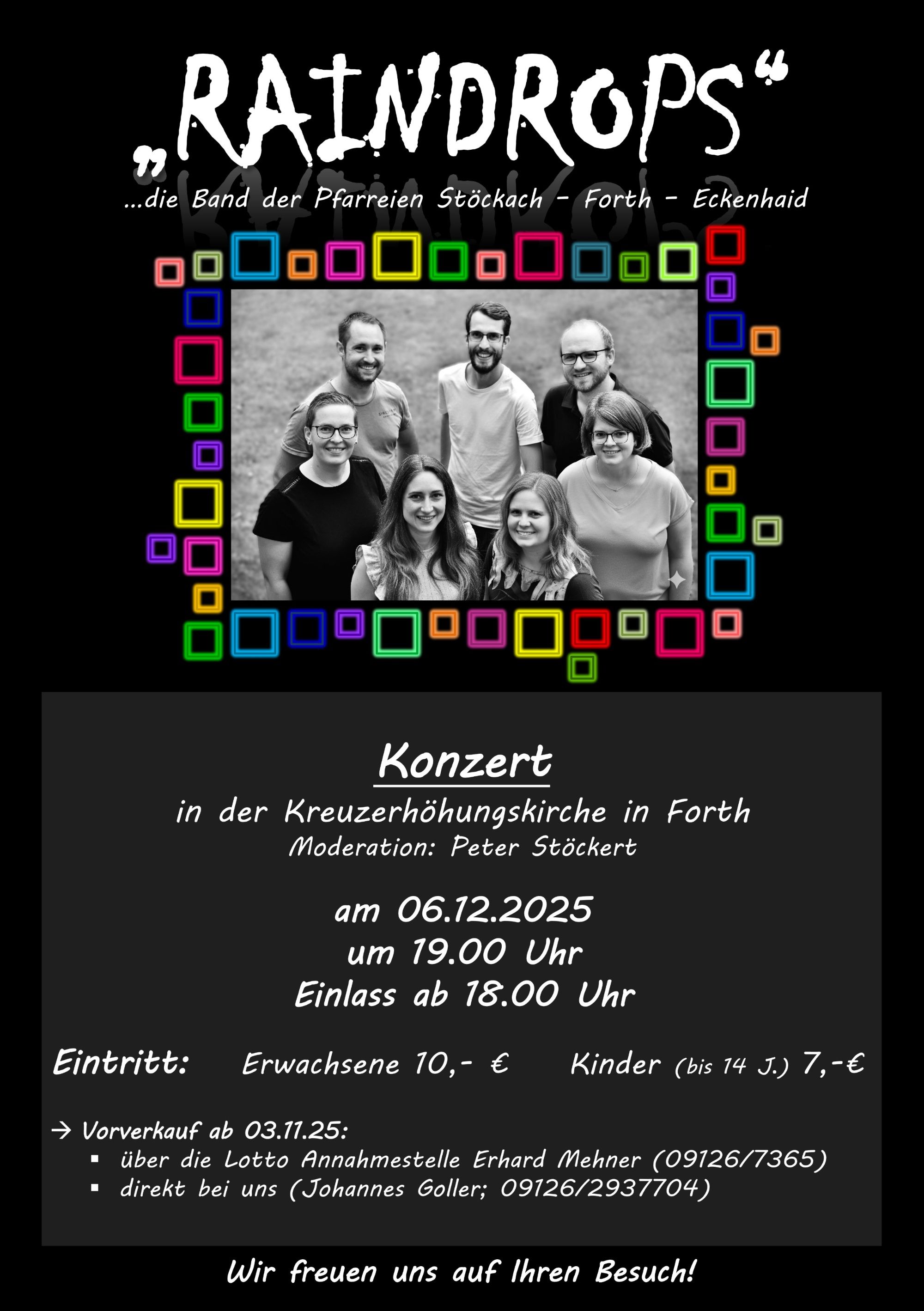 Plakat RAINDROPS Konzert 2025
